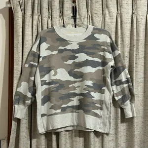 Aerie Oversized Camo Pullover Sweatshirt  thumbnail 1