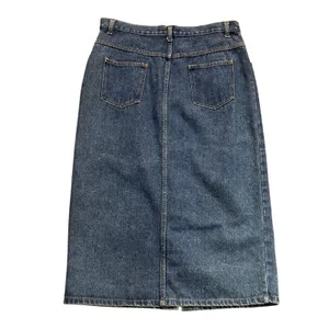 Vintage 90s Plus Sized Denim Jean Maxi Skirt Starwear Size 12/14 thumbnail 3