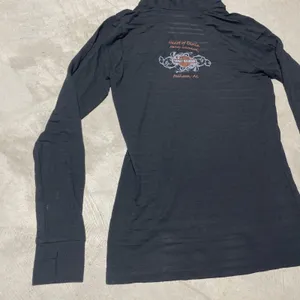 Harley Davidson Black Long Sleeve Top w/ Hoodie Pelham AL SZ L Motorcycle thumbnail 12