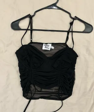 Princess Polly mesh corset crop top thumbnail 1