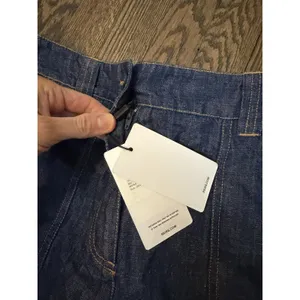 Reiss Ashby Linen Shorts Denim High Waisted Sz 2 NWT $175 thumbnail 11