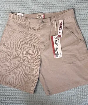 NWT Vintage Levis 550 Classic Relaxed Shorts Womens 12 Khaki Tan Twill Y2K Mom thumbnail 1