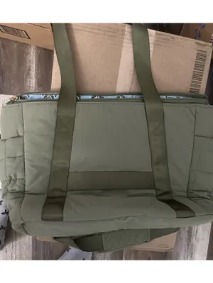 Anywhere Quilted Olive Tote Bag - Women's Day Bag thumbnail 5