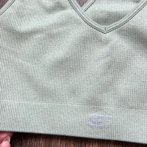 Set Active Green Ribbed Sports Bra thumbnail 2