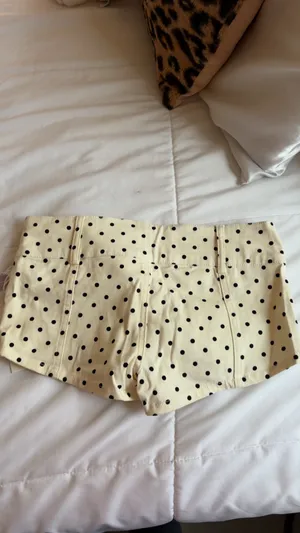White Fox NWT y2k polka dot low rise mini shorts size xs thumbnail 4