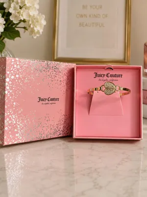 Juicy Couture Heart Bangle Bracelet Gift Box NWT thumbnail 2