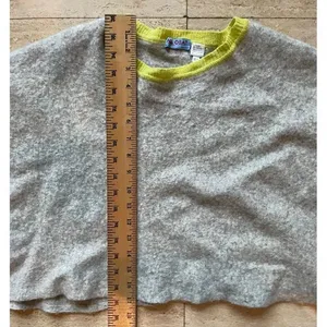 Acrobat Luxury Wool Blend Cropped Sweater‎ with Neon Yellow Trim XS/S thumbnail 3