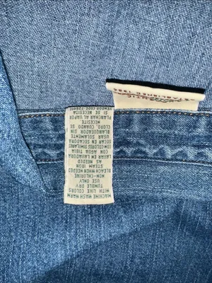 St. John's Bay Blue Denim Short Sleeve Button-Front Dress Size 16 0914262 thumbnail 4
