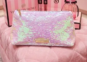 Victoria's Secret Iridescent Sequin Clutch in Pastel Shades thumbnail 1