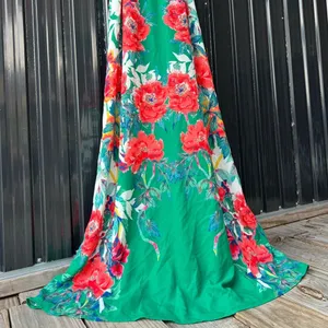Lulus NWT Still in Paradise Floral Green Wrap Maxi Dress Medium Vacation Resort thumbnail 14