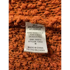 Andree by Unit Rust Orange Textured Long‎ Open Front Cardigan Sweater Size M thumbnail 13