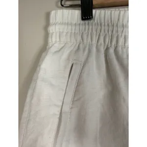 Athleta Retreat‎ Linen White Jogger Pants Elastic Drawstring Pockets Size 2 thumbnail 3