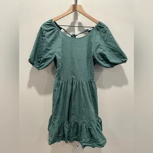 Peter Som X RTR Green Puff Sleeve Dress Size 4 thumbnail 4