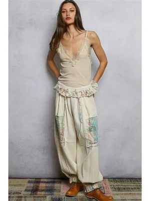 POL Lace Detail‎ V-Neck Ribbed Cami thumbnail 6