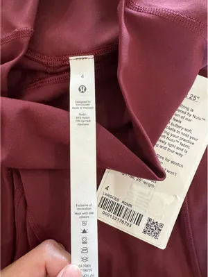 Lululemon Align With Pockets High Rise 25” Red Merlot Size 4 NWT thumbnail 6