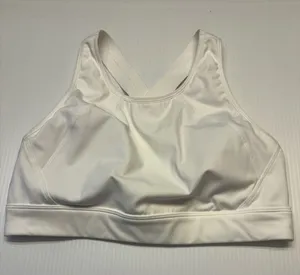 Athleta Rise Up Sports Bra Women M White High Impact Racerback 531118 Activewear thumbnail 1