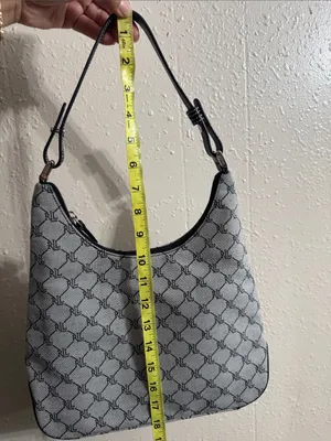 Ralph Lauren Gray Monogram Shoulder Bag with Black Trim thumbnail 15