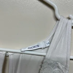 Ricki's Pink and White Lace Floral Tank Top thumbnail 2