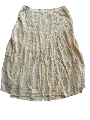 Vintage Butter Yellow Maxi Skirt Boho Cottage Hippie Western Earthy Indie thumbnail 3