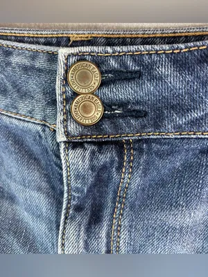 American Eagle Outfitters XL Light Blue Distressed Denim Jean Shorts thumbnail 3