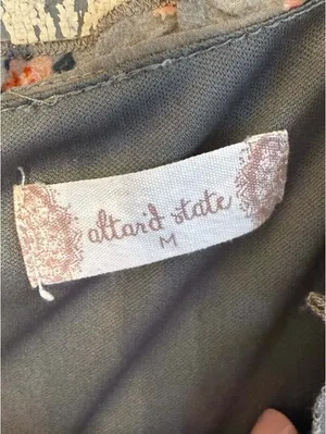 Altar'd State dress mini dress, sage pink floral size Medium thumbnail 5
