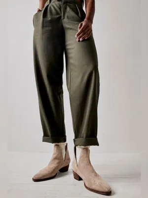 Free People Charm Double V Suede Ankle Boots Size 9 $158 thumbnail 2