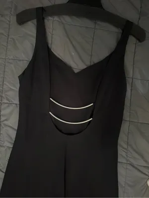 Vintage black maxi dress with silver details #goth #party #eveningwear thumbnail 3