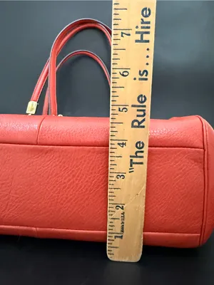 COACH 25169 Madison Madeline Orange Pebbled Leather East/West Satchel Crossbody thumbnail 8