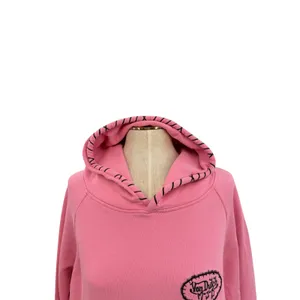 Von Dutch MJB Pink Hoodie Embroidered Logo Patch Y2K Streetwear Size Medium‎ thumbnail 2