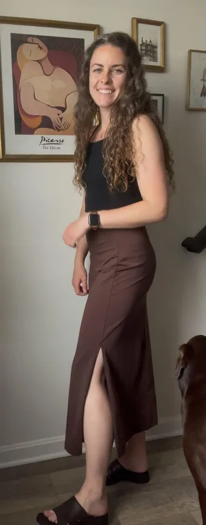 Kathy Ireland Vintage Y2k Brown Bodycon Midi Skirt thumbnail 1