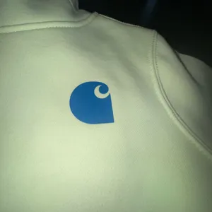 Carhartt Light Green Hoodie with Blue Logo thumbnail 3