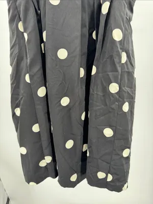 Forever 21 Black polka dot babydoll Mini Dress M bow Y2K party hoco pleated thumbnail 4