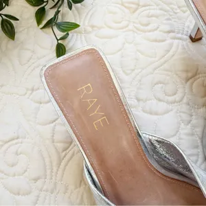 RAYE Dane Heels in Silver Sz 8.5 thumbnail 2