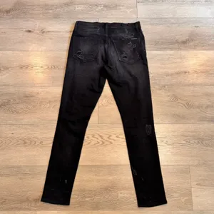 Hudson Jeans Nico Midrise Skinny Jeans‎ Size 27 Black Distressed Ripped Patched thumbnail 2