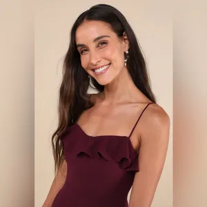 Lulus Lively Evenings Plum Purple Sleeveless Tiered Maxi Dress thumbnail 3
