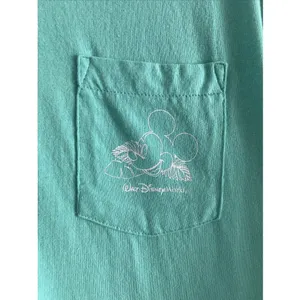 Disney Parks Walt Disney World Mickey Mouse Hoodie Womens L Mint Green Cotton thumbnail 2