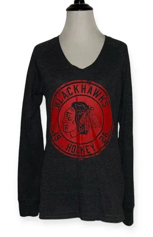 5/$30 🎈 NHL women’s medium ribbed Chicago Blackhawks shirt‎ thumbnail 1