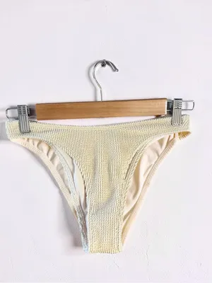 Hollister Cream Ribbed Bikini Set - Size XS thumbnail 3