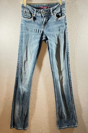 1082‎ | Wrangler Q-Baby Western Bootcut Cowgirl Riding Jeans Blue Womens 1 x 34 thumbnail 1