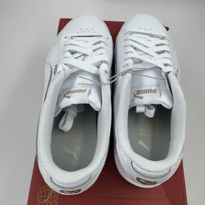 New PUMA Court Women’s Sneakers White Leather Low Top Casual Shoes Size 7 thumbnail 5