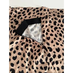 Leopard Print A-Line Midi Skirt in Beige and Black EUC thumbnail 3