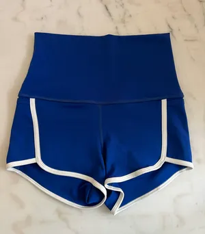 Free People Movement Sapphire Skies Combo Blue White Island Time Shorts thumbnail 2
