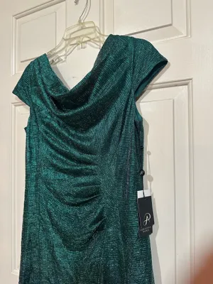 Adrianna Papell Emerald Green Cowl Neck Maxi Dress thumbnail 5