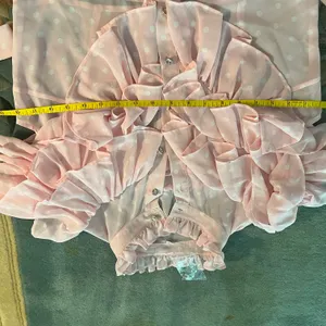 Comino Couture Pink ruffle skirt and crop top set thumbnail 11