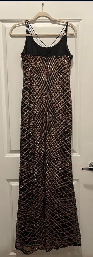Boutique Prom Black/Rose Gold Sequin Dress thumbnail 2