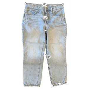 Madewell The Perfect Vintage Jeans 30P Light Wash High Rise Petite Mom Jeans thumbnail 4