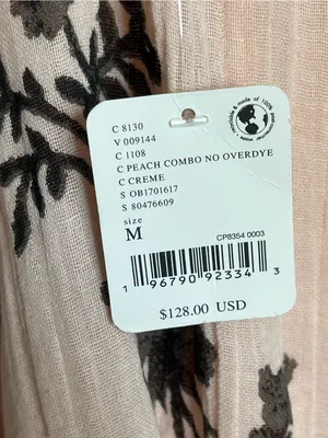 Free People Forgot Me Not Peach Combo Floral Open-Back Maxi Dress Boho Sz M thumbnail 11