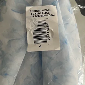 Sachin & Babi Anouk One Shoulder Gown Blue Degrade Floral Size 6 NWT thumbnail 8