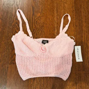 Pacsun Pink Knit Crop Top thumbnail 1
