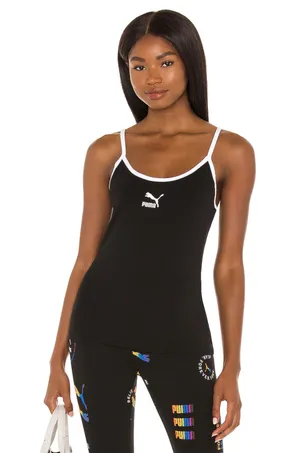 Puma Classics Logo Tank in  Black Medium thumbnail 1